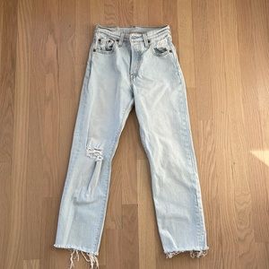 Levi’s 501 Cropped Straight Leg Jeans